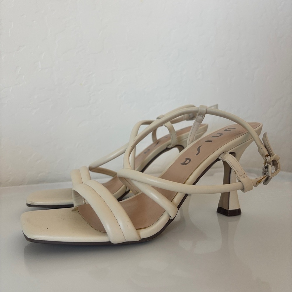 Elegant Cream Strappy Heels